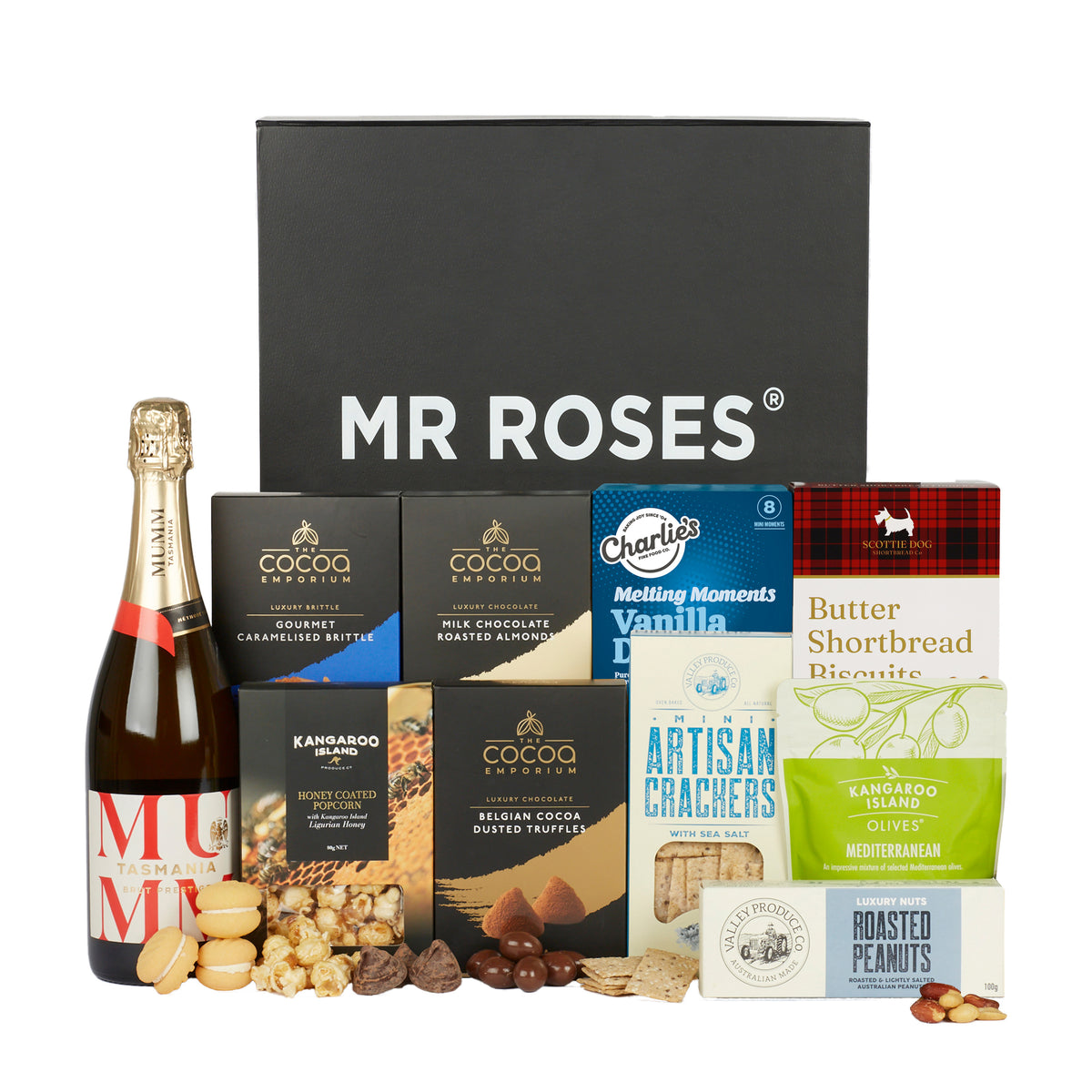 Mr Roses Finest Fare with Mumm Sparkling Hamper