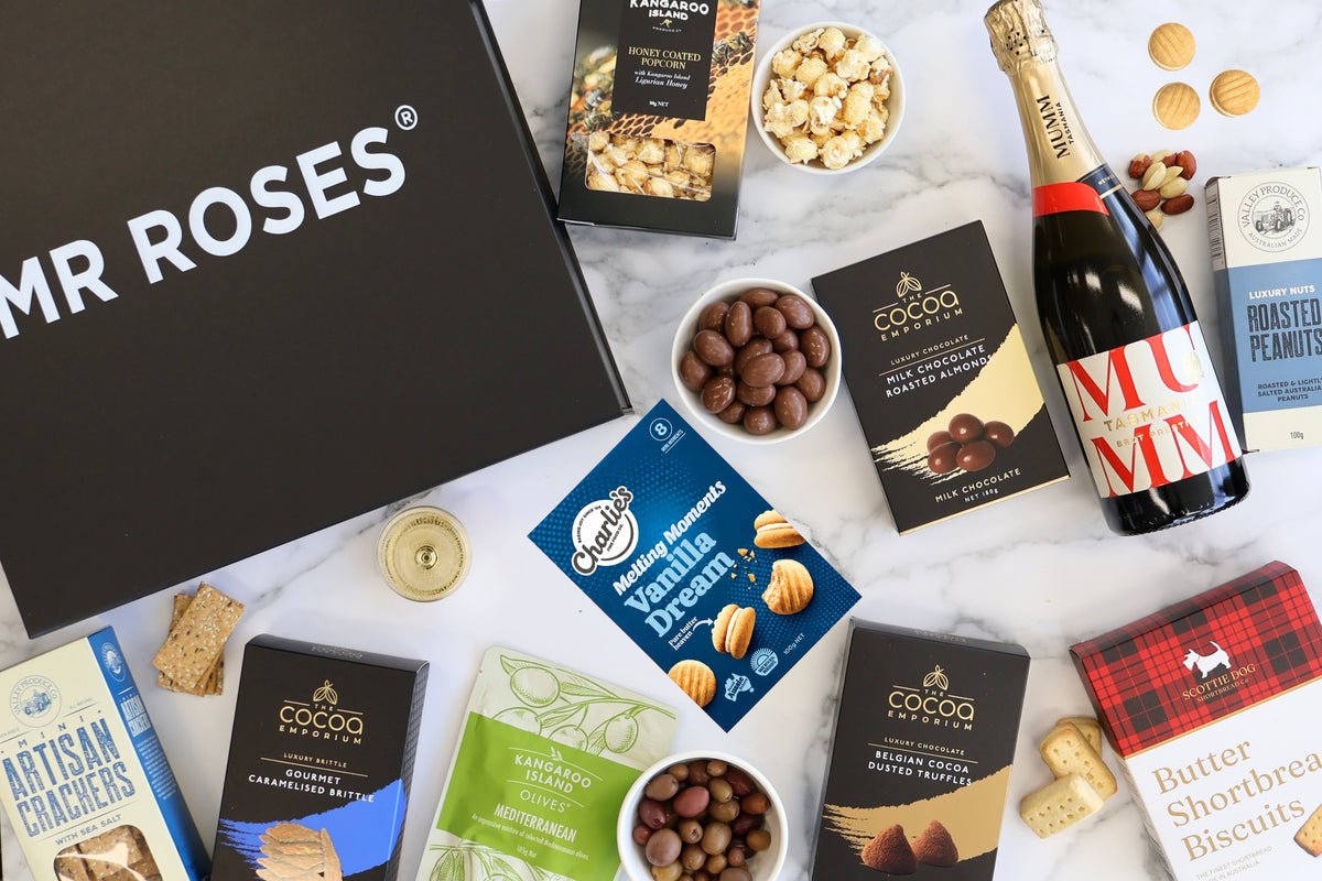 Mr Roses Finest Fare with Mumm Sparkling Hamper